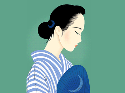 Tsuruta Ichiro's geisha. geisha ichiro illustrator motiongraphics tsuruta