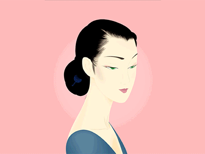 Tsuruta Ichiro's geisha. geisha ichiro illustrator motiongraphics tsuruta
