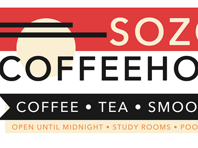 Coffee Shop Street Sign branding design graphic design sign typography vector