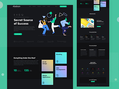 Elatebrain Dark Mode Web Concept