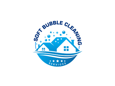 Soft bubble cleaning logo brand bubble bubbles cleaning concept design dribbble home idea illustration logo soft vector