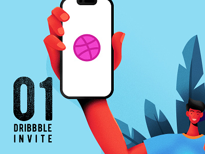 dribbble invite animation brand branding concept draft dribbble invitation giveaway idea illustration typography ui vector