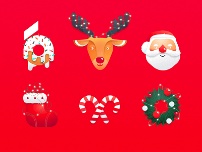 Xmas Time Illustrations characterdesign christmas graphic graphicdesign holidays icon set illustration illustration art merry christmas new year santa texture trendy uibakery vector xmas xmas card