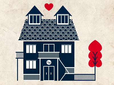 Cute Home home illustration