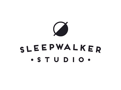 Sleepwalker Studio black branding identity logo type typography vector white