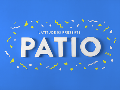 Patio Party 3d fun handmade party patio photograph photography summer typography
