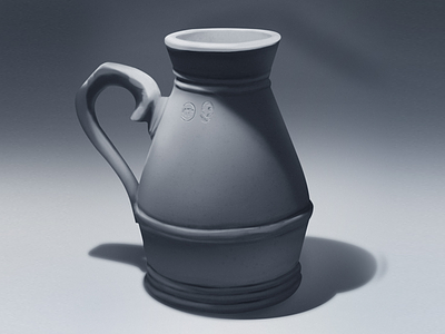 Vase 2D Wacom+PS design photoshop sketch vase wacom