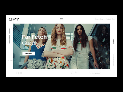 Spy Films Website design film gucci mobile portfolio redesign responsive uiux