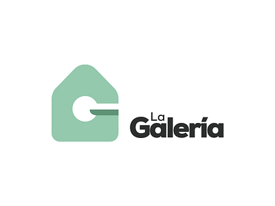 La Galeria branding cortina courtain g logo galeria house icon illustration logo vector