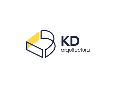 KD Arquitectura - Logo 3d arquitectura arquitecture branding illustration logo vector