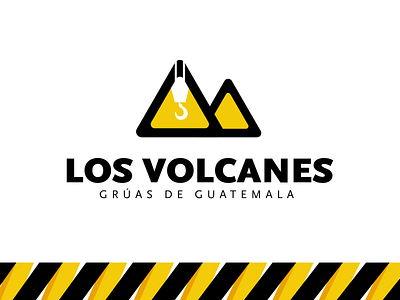 Los Volcanes branding construction icon illustration logo