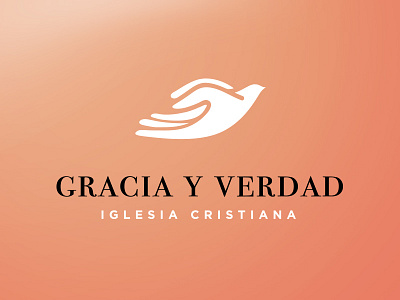 Gracia y Verdad branding church dove grace hands icon logo