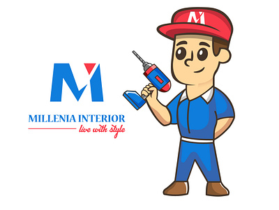 Millenia Interior Character Illustration branding design illustration logo vector