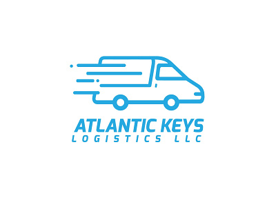 Atlantic Keys Logistics LLC Logo app branding design graphic design illustration logo typography ui ux vector
