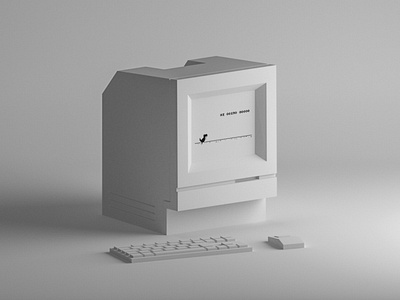 Offline WIP apple dinosaur dinosaurus illustraion internet isometric low poly macintosh offline