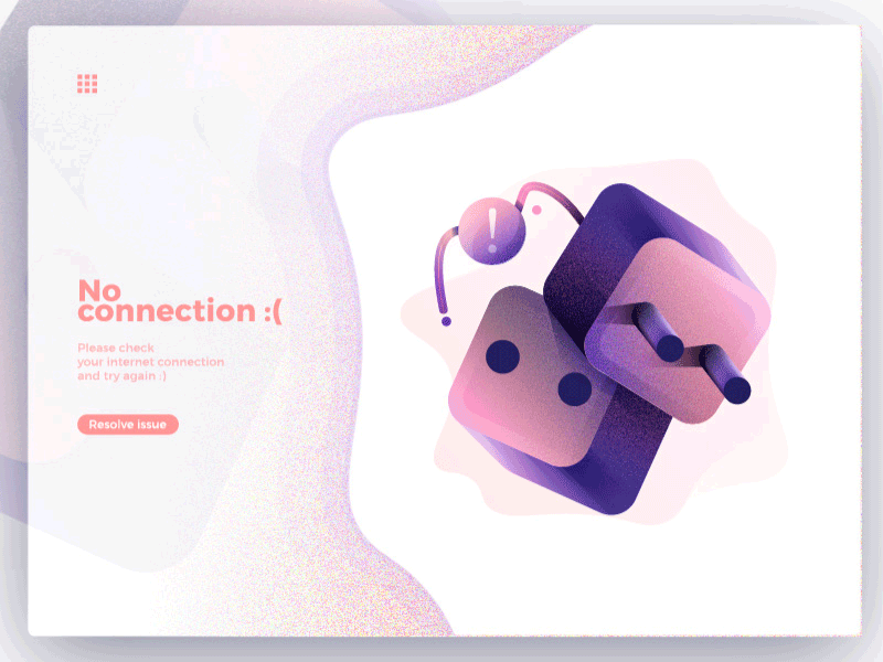 Empty state challenge - No Connection power socket illustration motion ui web noconnection challenge state empty