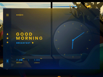 Clock App animation app design clock apps illustration interaction design interface design motion design ui animation ui ux design web design