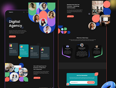 Digital landing page - Daily UI 3d design graphic design illustration ui ux vector