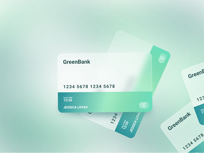 Green Credit Card - Glassmorphism brand design branding credit card design glass card glassmorphism graphic design green credit card ui