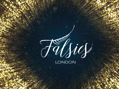 Falsies branding design logo