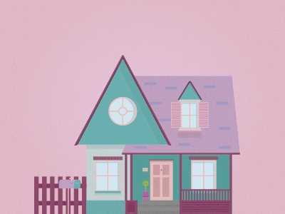 Colorful House illustration pastel