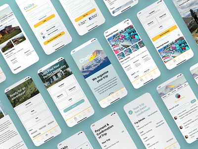 Challo Mobile - Travel Homestay App app appui appux branding design figma ui ux