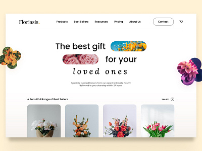 Flower Shop Landing Page design figma landing ui web