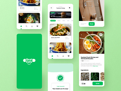 RealEats Delivery Food App VR Fine Dining Experience app appui appux arvr branding delivery design figma food foodapp fooddelivery hackathon logo ui ux vr