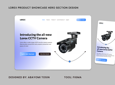 LOREX TECHNOLOGY PRODUCT SHOWCASE HERO SECTION app branding design icon illustration logo typography ui ux vector