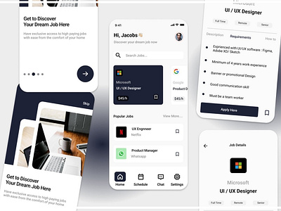 A job search app design