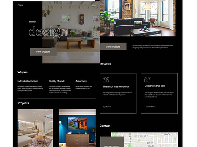 An interior decor website ui concept app branding design icon illustration logo typography ui ux vector