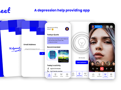 A depression help app branding design graphic design icon illustration logo typography ui ux vector