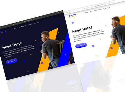 An educational platform hero section branding design graphic design icon illustration logo typography ui ux vector