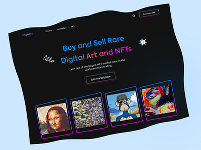 nft marketplace landing page