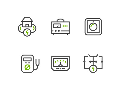 Electricity Icons color electricity flat icon line outline symbol