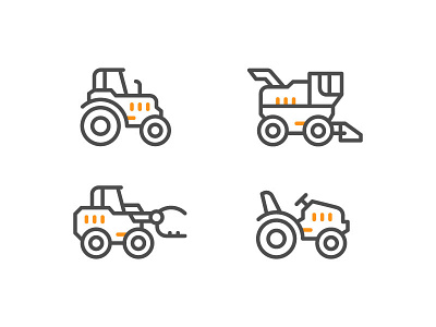 Tractor Icons by Motorama Icons on Dribbble