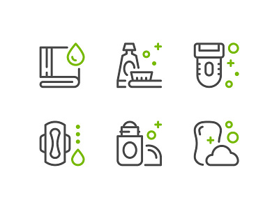 Hygiene Icons color flat hygiene icon line outline symbol