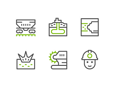 Mining Icons color flat icon line mining outline pictogram symbol