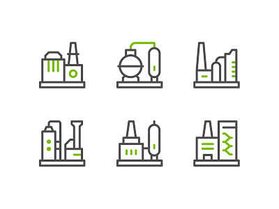 Factory Icons color factory flat icon line outline symbol