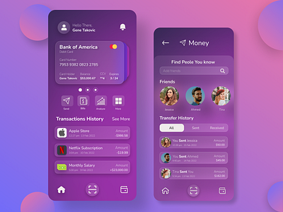 Digital Banking App UI Concept