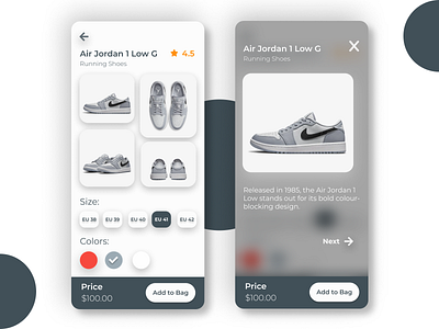 Sneakers App app app design application branding daily ui design figma marketplace product page sneakers ui