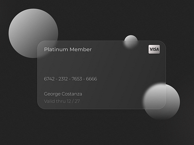 Glassmorphism Credit Card branding credit card debit card design figma glassmorphic logo ui