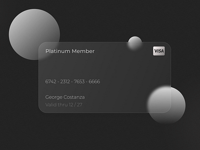 Glassmorphism Credit Card