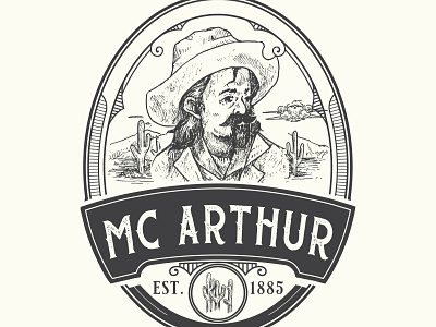 mc arthur classic drawing handmade handraw illustration vintage