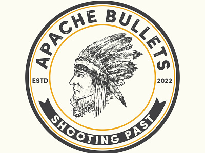 apache apache classic design handmade handraw illustration vintage