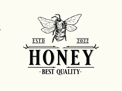 honey classic design handmade handraw honey illustration vintage