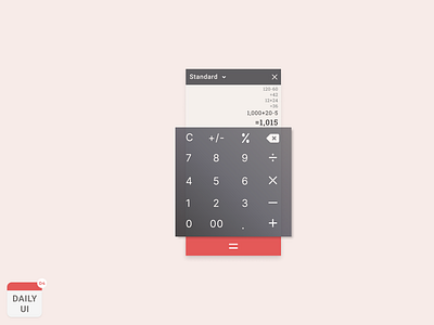 Daily UI - 04 The Calculator ui