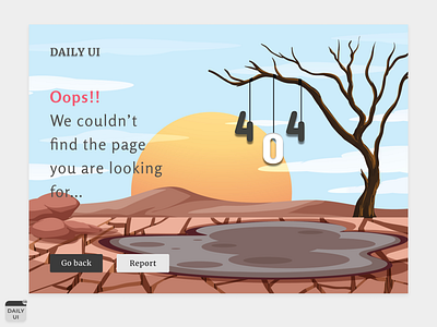 Daily UI - 08 : 404 Page design ui