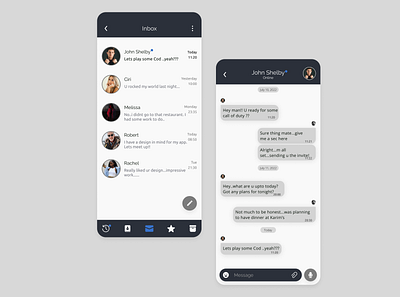 Daily UI - 13 : Direct Messaging design ui