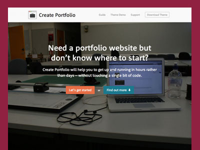Create Portfolio guide portfolio students wordpress theme